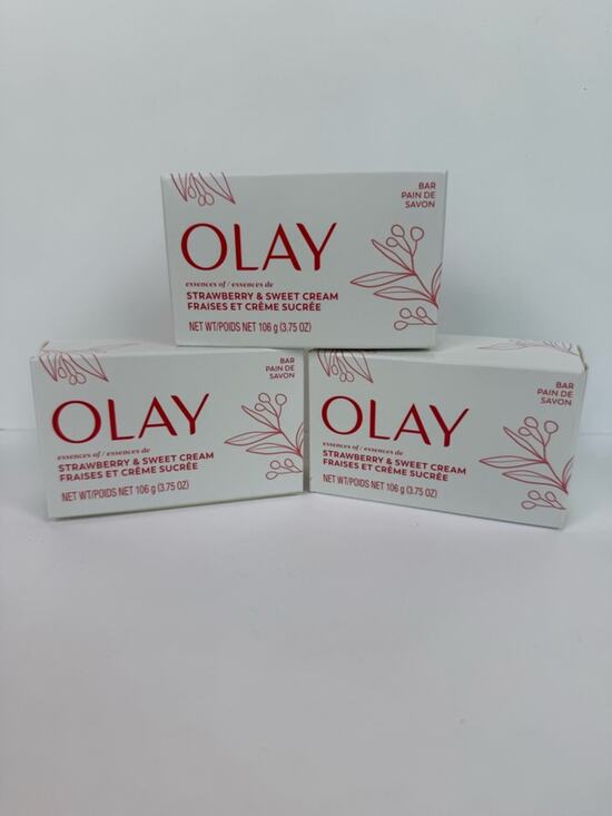 OLAY Other - Olay Strawberry Sweet Cream Bar Soap 3 Pack New Sealed 3.75 oz Moisturizing